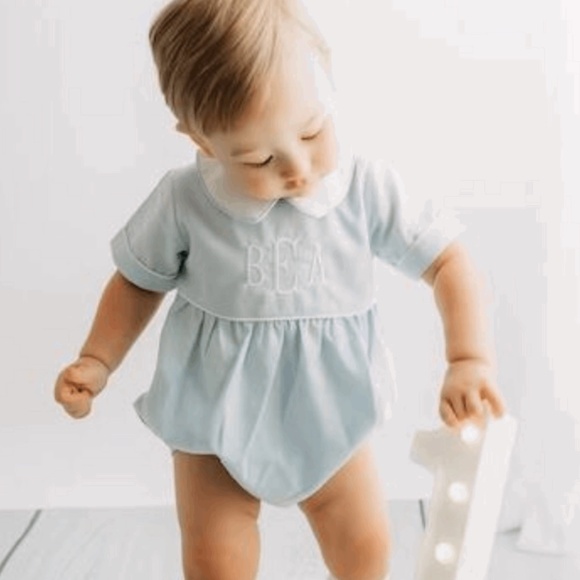 Sweet Dreams Blue Bubble with Peter Pan Collar, 9M, Like New - Picture 5 of 5